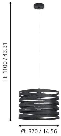 Eglo 99345 - Csillár zsinóron CREMELLA 1xE27/40W/230V