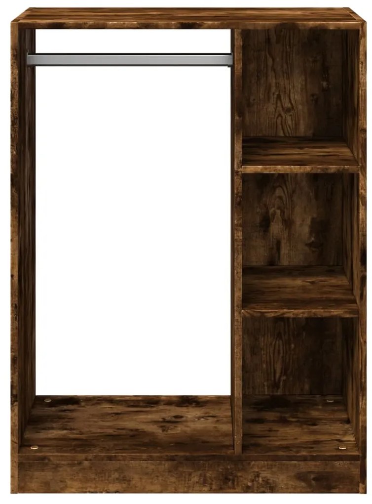 füstös tölgy színű szerelt fa ruhásszekrény 77 x 48 x 102 cm