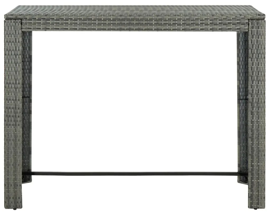 vidaXL szürke polyrattan kerti bárasztal 140,5 x 60,5 x 110,5 cm