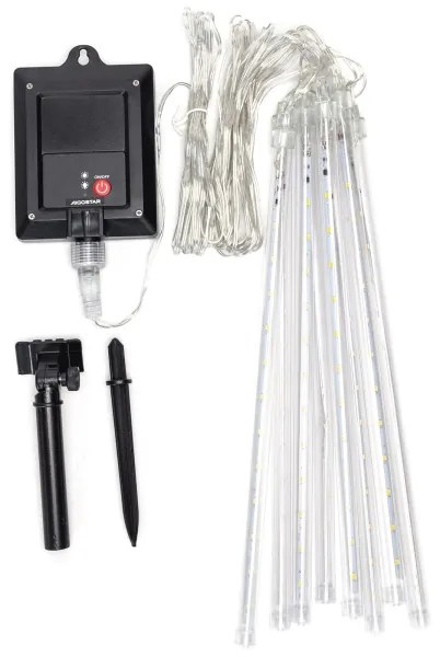 Aigostar - LED napelemes karácsonyi fényfüzér 192 LED, 8 m, IP65, hideg fehér