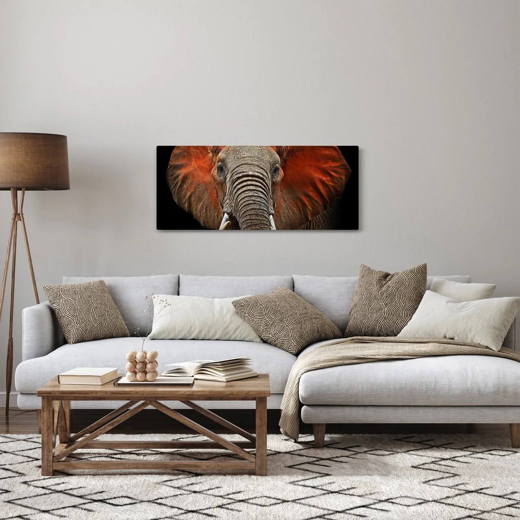 Kép - Elefántok Tsavóval (120x50 cm)