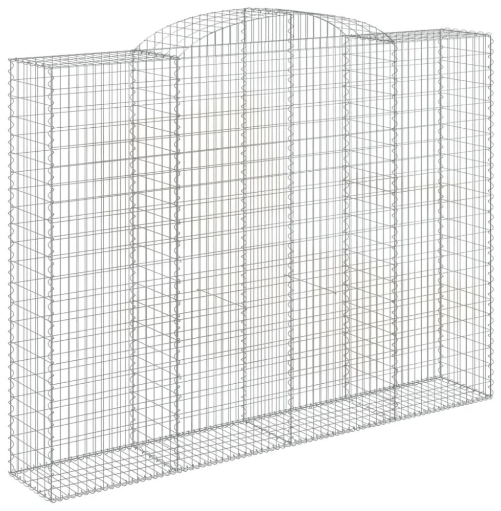 2 db íves horganyzott vas gabion kosár 300x50x220/240 cm