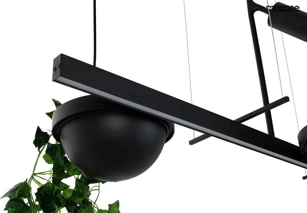 KING HOME MSE1501100210 PLANT Modern Függesztett Lámpa Fekete LED IP20
