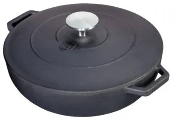 Berlinger Haus Strong Mold Seria öntöttvas lábas fedővel, 25 cm, matt fekete