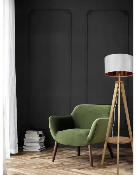 Fehér állólámpa 1xE27/40W/230V