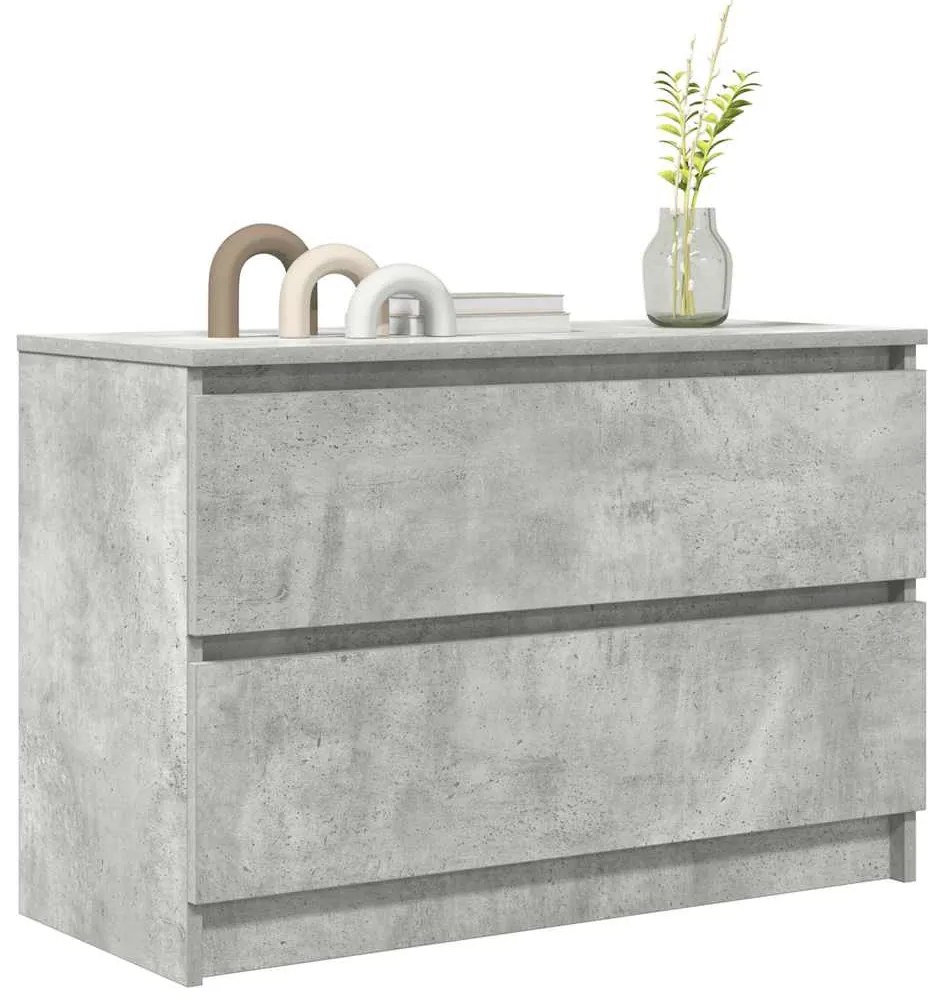 betonszürke szerelt fa TV-szekrény 80x35x54 cm