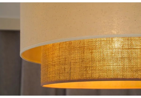 Duolla - Csillár zsinóron BOHO 1xE27/40W/230V átm. 45 cm krémes/barna