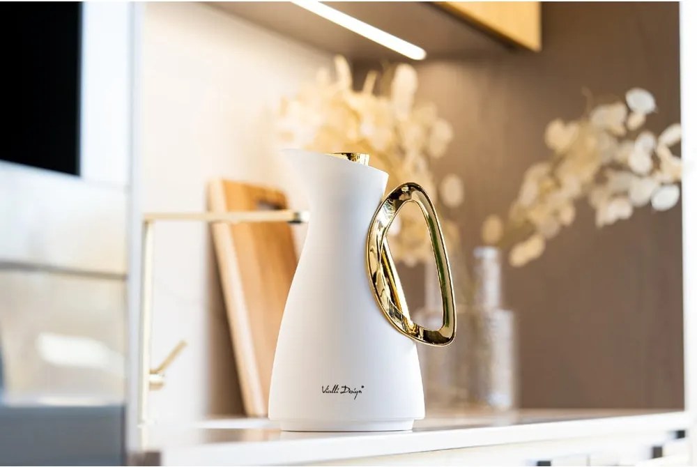 Fehér-aranyszínű termosz 1 l Alessia – Vialli Design