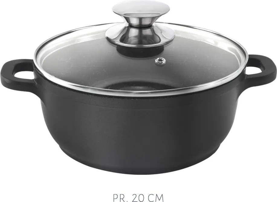 Grande 4 db-os edény szett 3 üvegfedővel - Orion