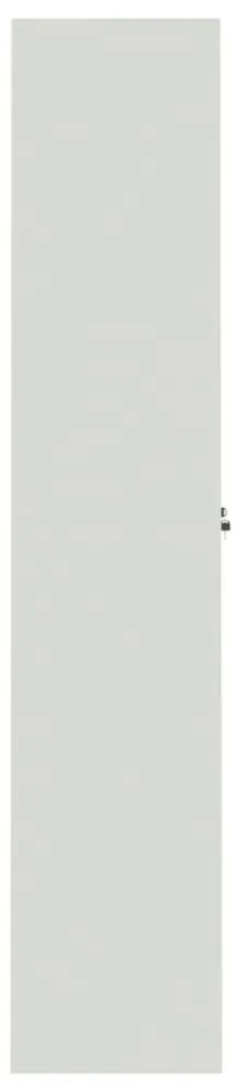 világosszürke acél irattartó szekrény 90x40x200 cm