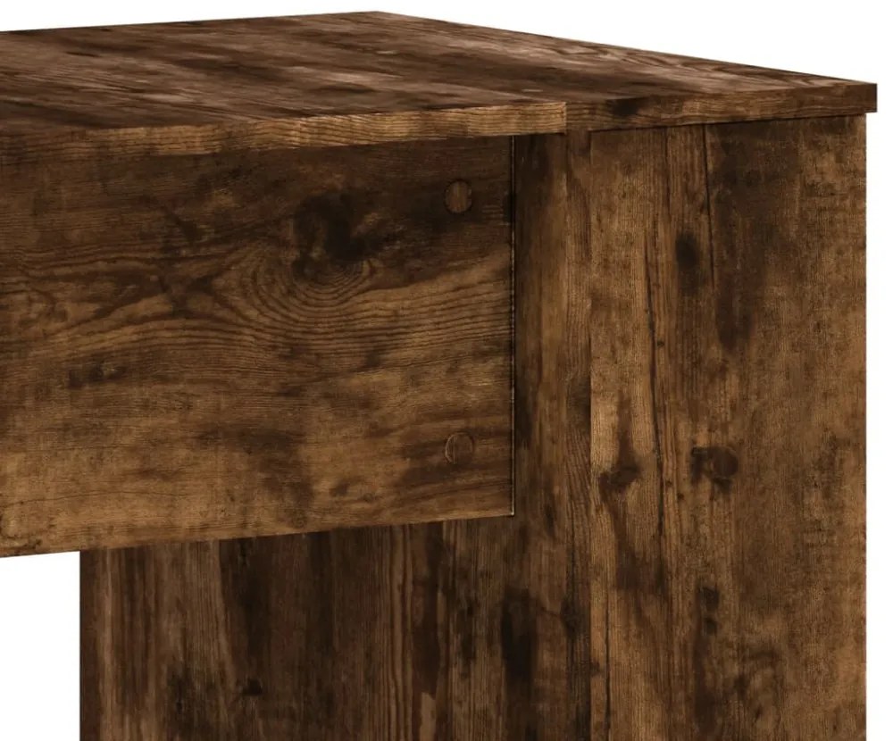 vidaXL füstös tölgy színű szerelt fa íróasztal 140x50x75 cm