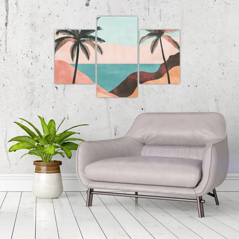 Kép - Pálmafák a tengernél (90x60 cm)