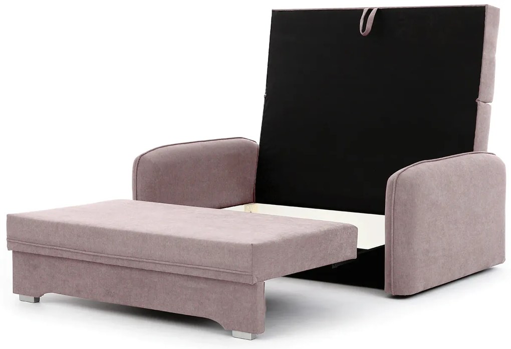 Kinyitható 2 személyes kanapé LAINE, világos rózsaszín