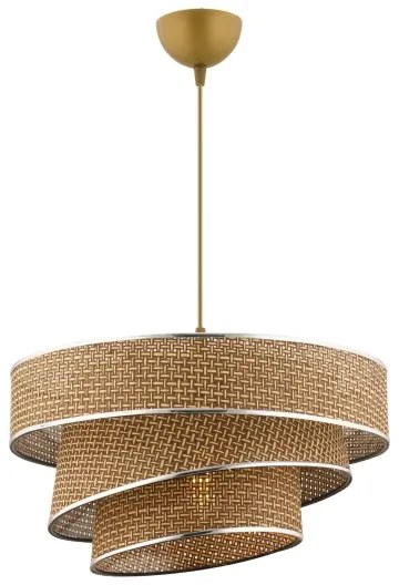 Kábeles csillár COUPER 1xE27/60W/230V barna/fényes króm