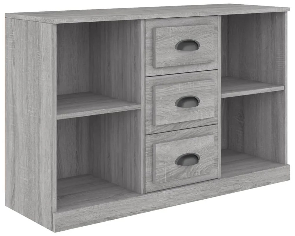szürke sonoma színű szerelt fa tálalószekrény 104,5x35,5x67,5cm