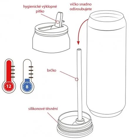 Orion Hegyek fém termosz palack, 0,7 l