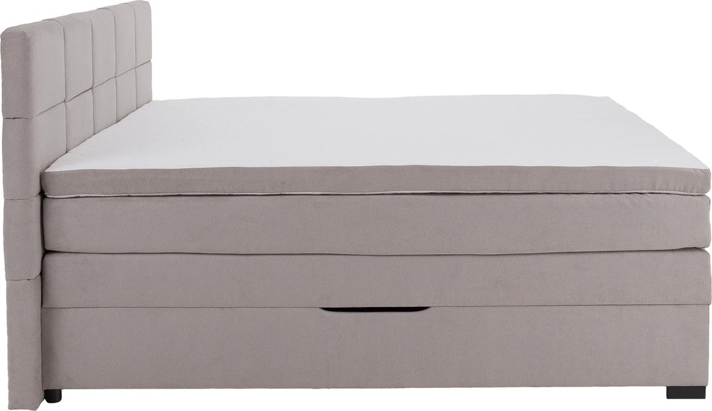Boxspring ágy, 200x200, szürkésbarna Taupe, APRIL
