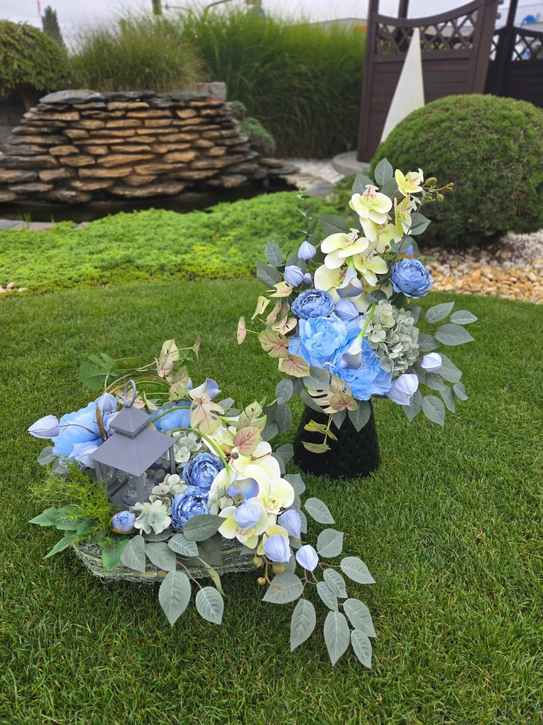 Kötöző nád sírra kétrészes kompozíció No. 12