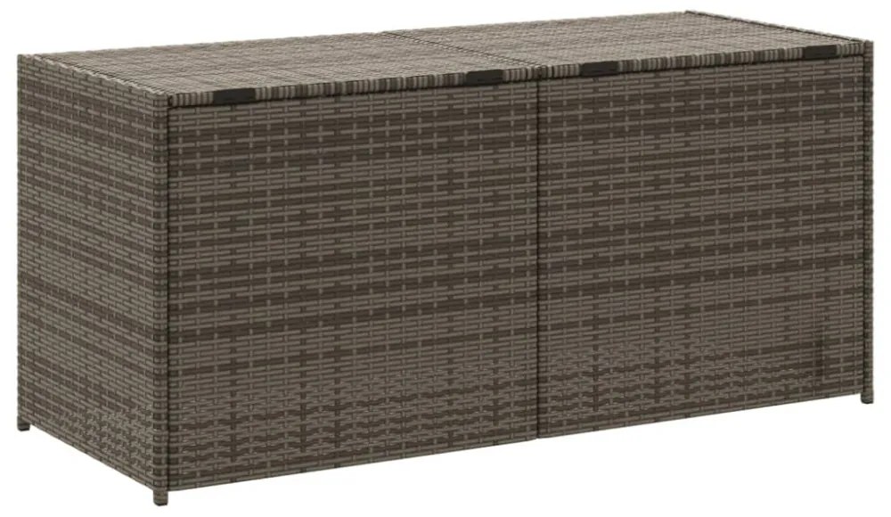 szürke polyrattan kerti tárolóláda 283 L