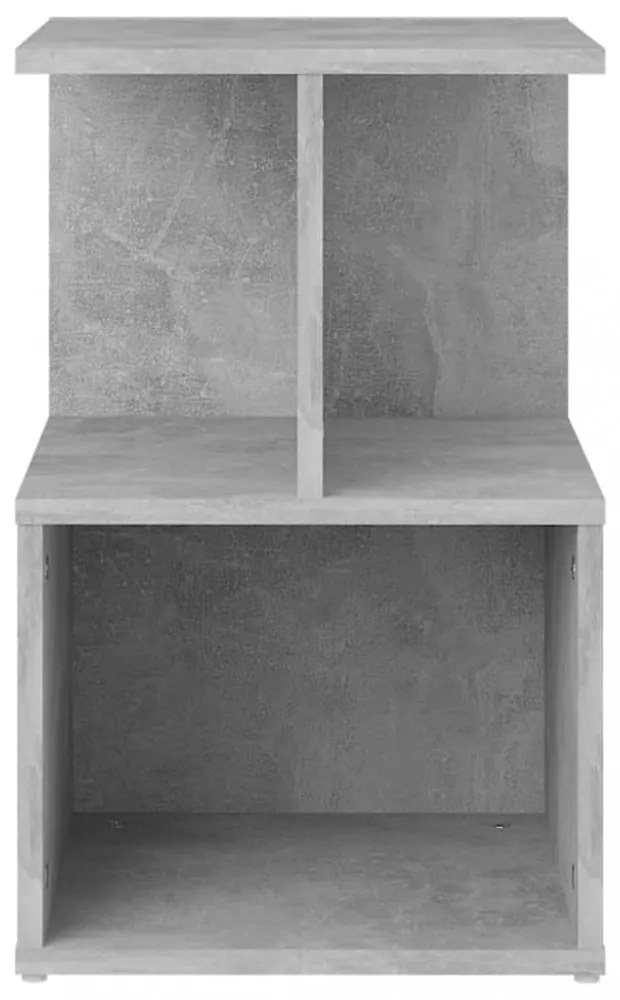 2 db betonszürke szerelt fa éjjeliszekrény 35 x 35 x 55 cm