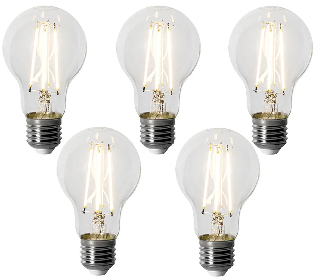 5 db E27 dimbare LED lamp A60 6W 500 lm 3000K