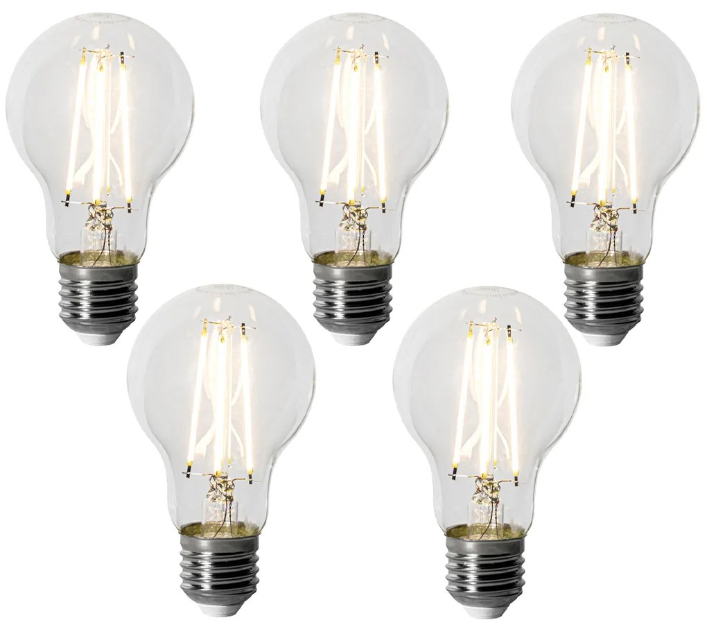 5 db-os E27 szabályozható LED izzó szett A60 6W 500LM 3000K