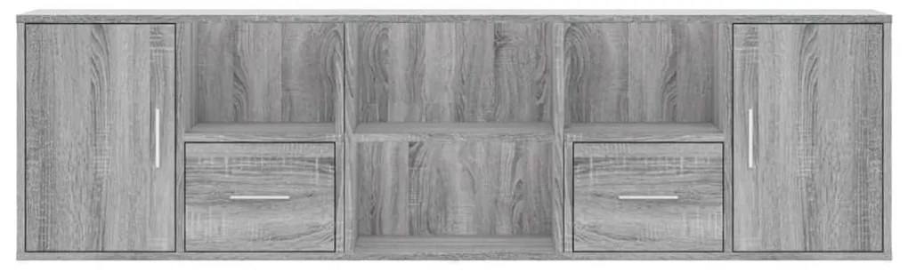 szürke sonoma színű szerelt fa sarokszekrény 160 x 40 x 45 cm