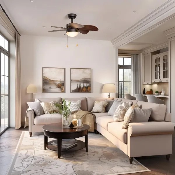 ZEVENTI - Mennyezeti ventilátor FAMARA 1xE14/60W/230V