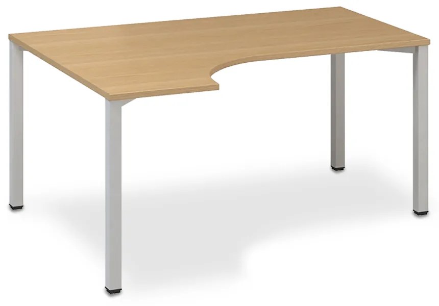 ProOffice B ergonomikus asztal 180 x 120 cm, bal, bükkfa