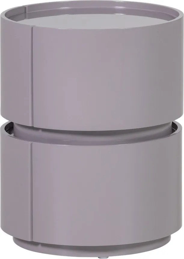 Világosszürke fényes éjjeliszekrény Lunex – WOOOD