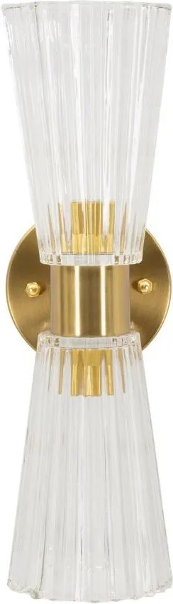 Aranyszínű üveg fali lámpa Prague – Mauro Ferretti