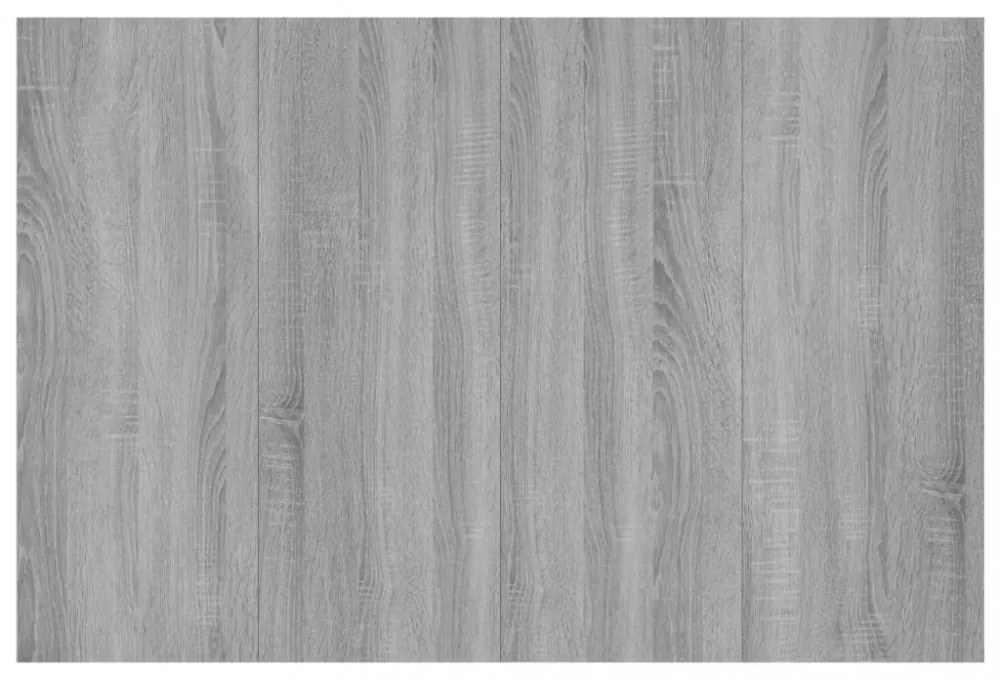 szürke sonoma színű szerelt fa ágyfejtámla szekrényekkel