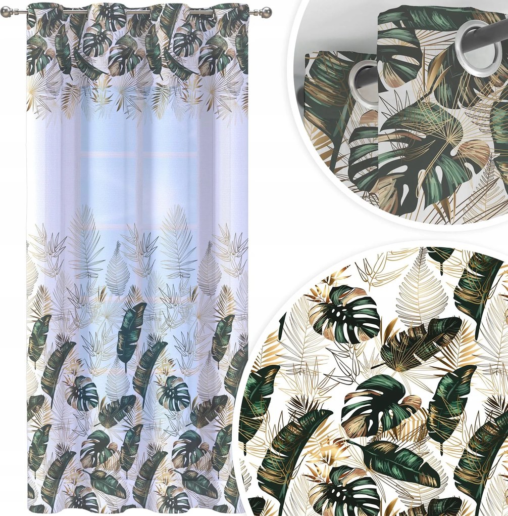 Függöny Kész 140x230 Fátyol Színezett Mintás 050