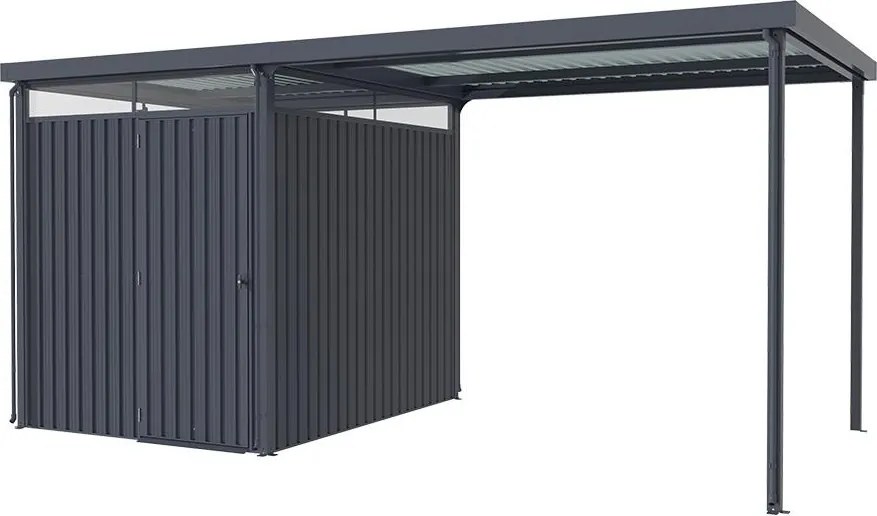 Avenberg MAGNUS Kerti ház fényáteresztő ablakokkal + bővítés 2.5 x 4.9 m - Premium