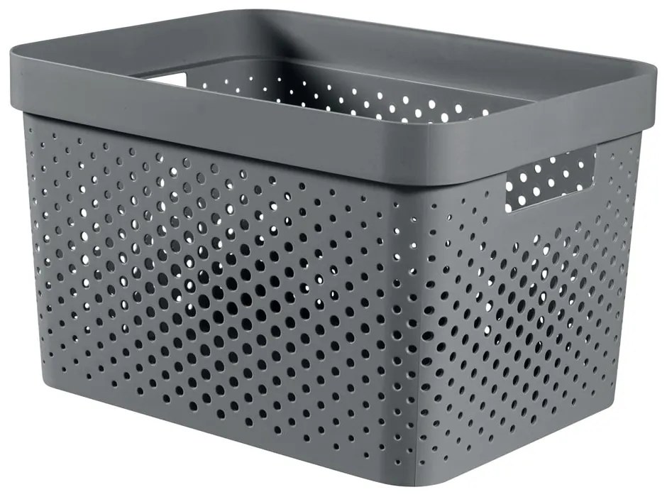 Infinity Dots szürke tárolókosár, 17 l - Curver