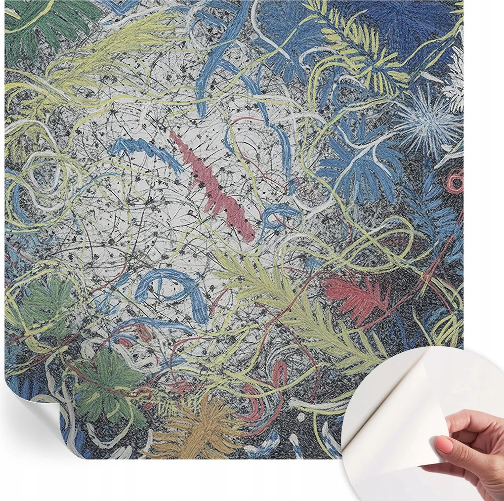 Öntapadós fotótapéta Nappaliba és Hálószobába Növényi örvények 250x250