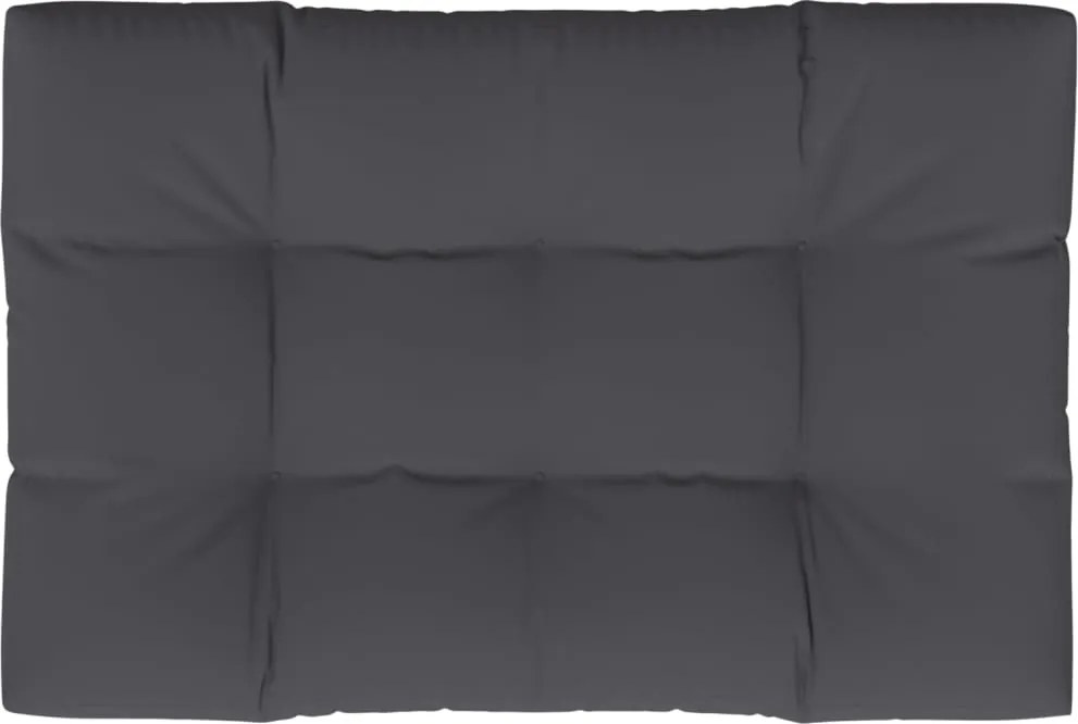 vidaXL antracitszürke szövet raklappárna 120 x 80 x 12 cm
