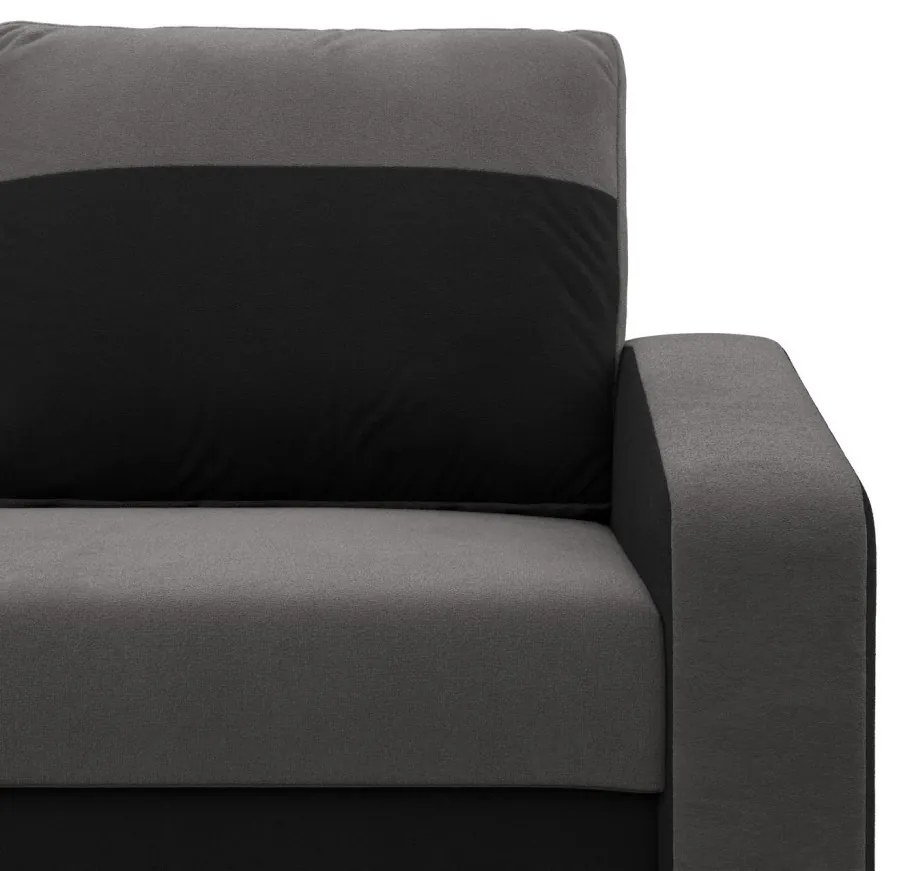 Hewlet fotel, szövet anyag, bonell töltet, szürke - fekete