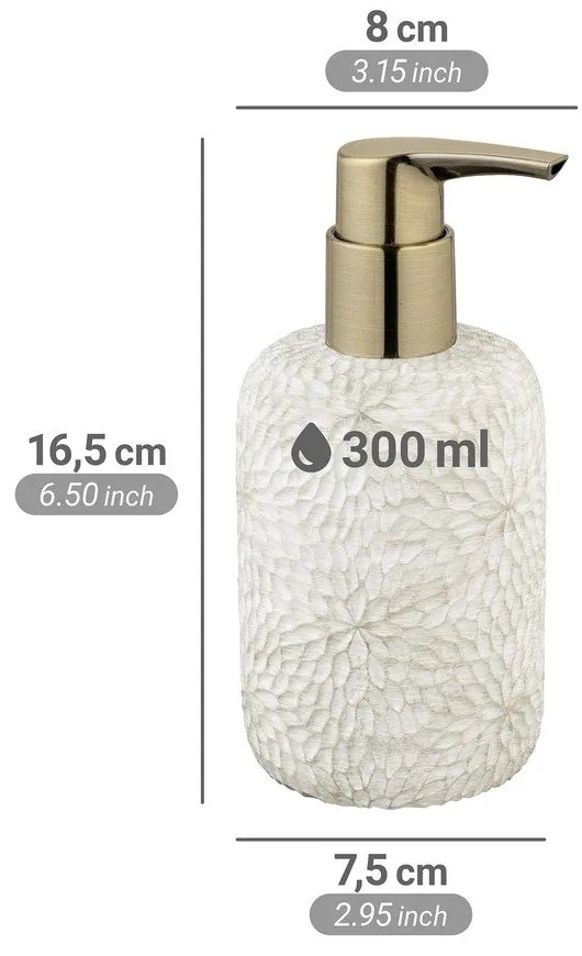 Fehér poligyanta szappanadagoló 300 ml Montalfano – Wenko