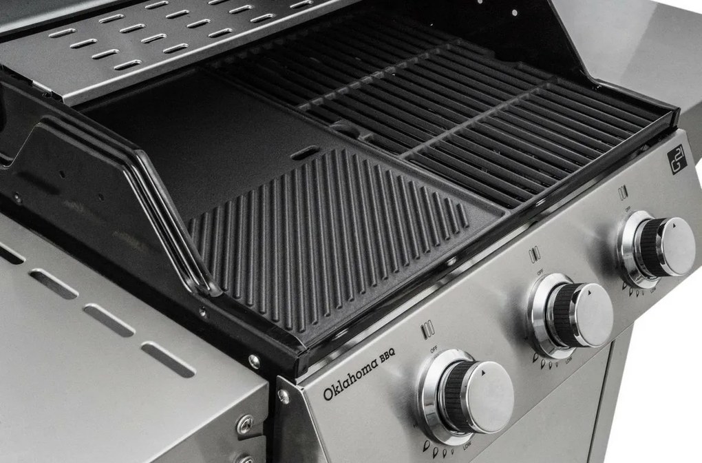 G21 Oklahoma BBQ Premium Line gázgrill 3 égő + redukciós szelep ingyen