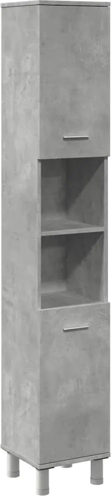 vidaXL betonszürke forgácslap fürdőszobaszekrény 30 x 30 x 179 cm