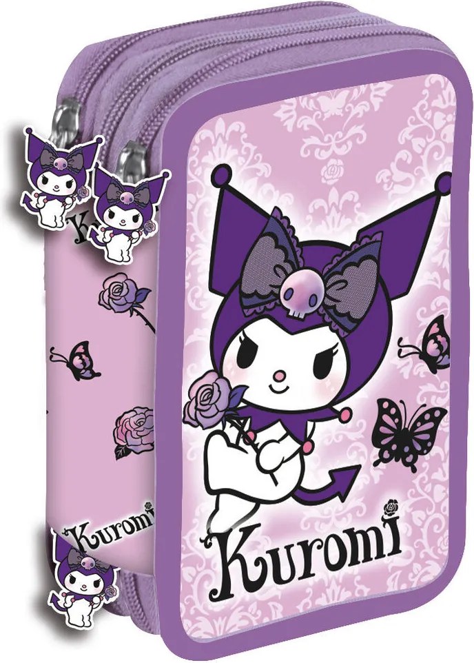 Hello Kitty Kuromi Purple tolltartó töltött 3 emeletes