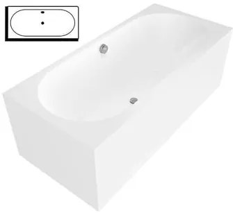Négyszögletű kád Polysan VIVA BR MONOLIT 170x75 cm akril jobb 888119MR