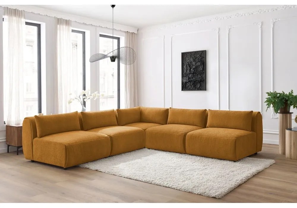 Mustársárga sarokkanapé (variálható) Jeanne – Bobochic Paris