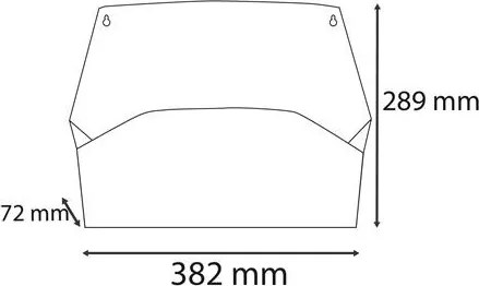 Fali rendszerező, 1 rekeszes, fekvő, 38,2x28,9x7,2 cm, EXACOMPTA Autentik, kékesszürke (EX61170D)