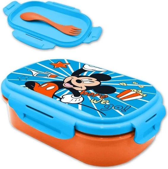 Disney Mickey Go szendvicsdoboz + evőeszköz szett
