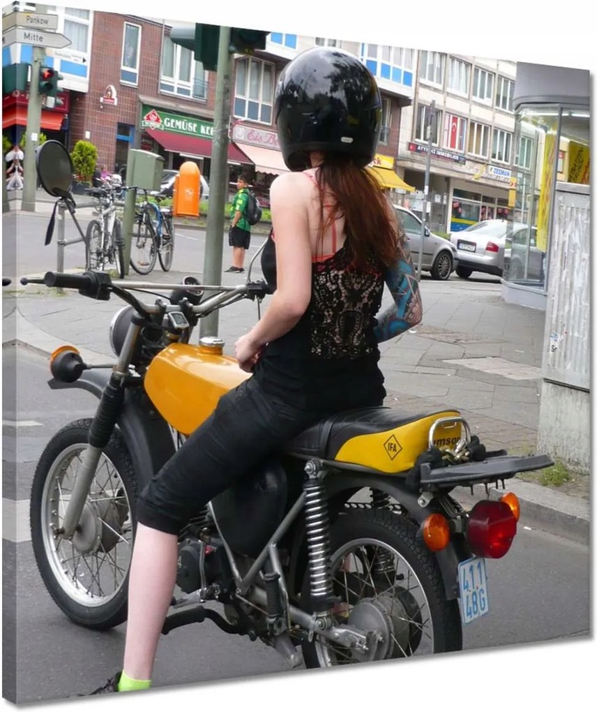 Vászonkép 40x40 Csaj a Simsonon