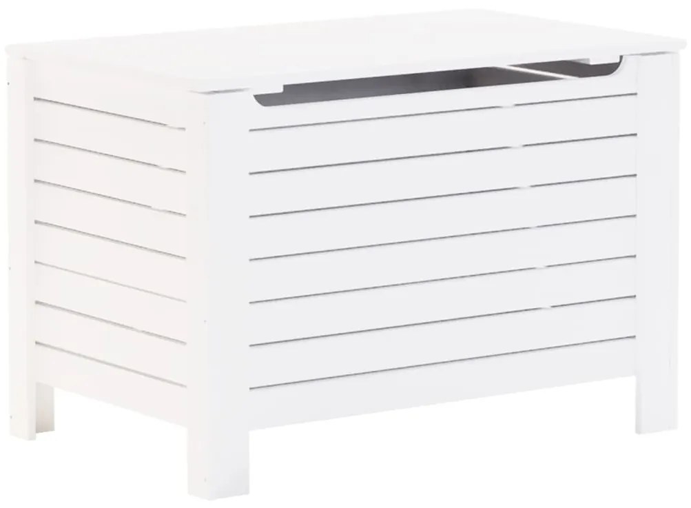RANA fehér tömör fenyőfa tárolóláda fedéllel 100 x 49 x 54 cm