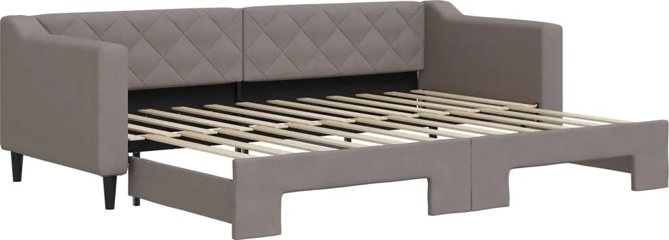 vidaXL tópszínű kihúzható szövet heverő 80 x 200 cm