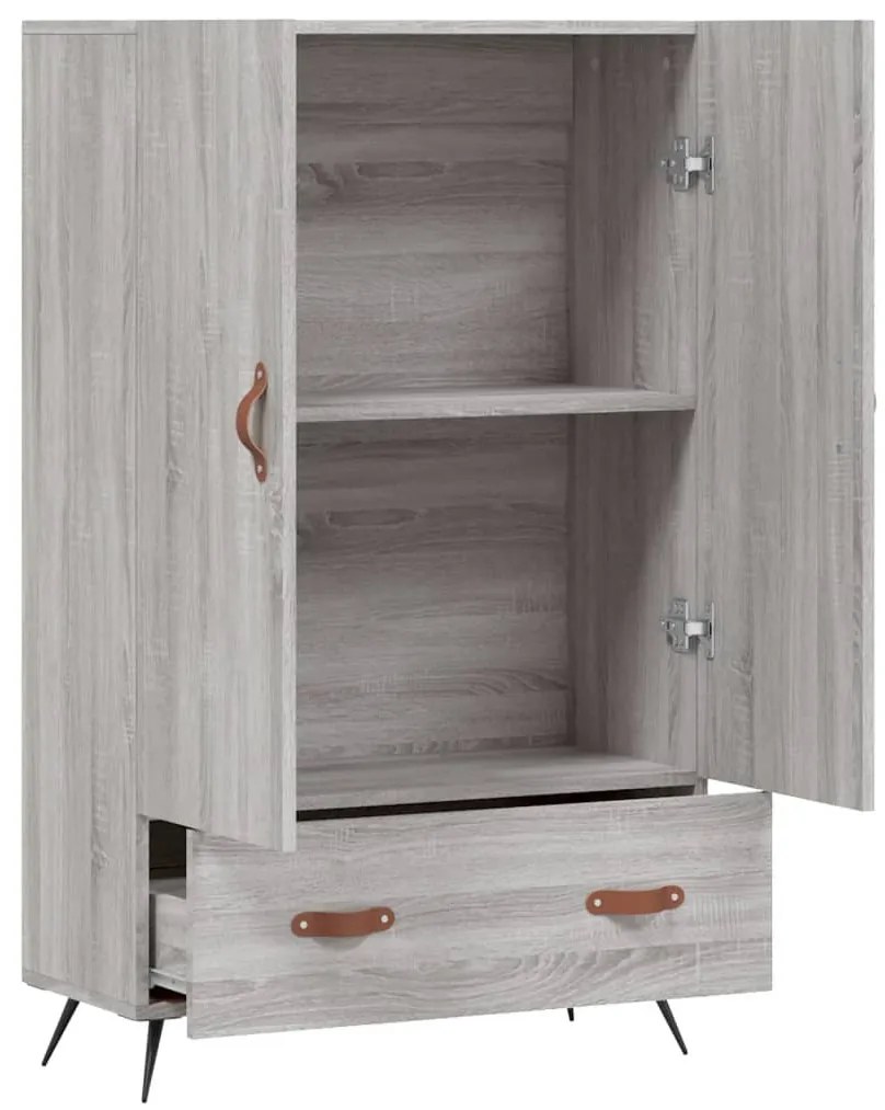szürke sonoma szerelt fa magasszekrény 69,5 x 31 x 115 cm
